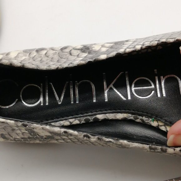 Calvin Klein Womens Flats Multicolor‎ Snakeskin Slip On Ballet Round Toe 6 - Picture 8 of 9